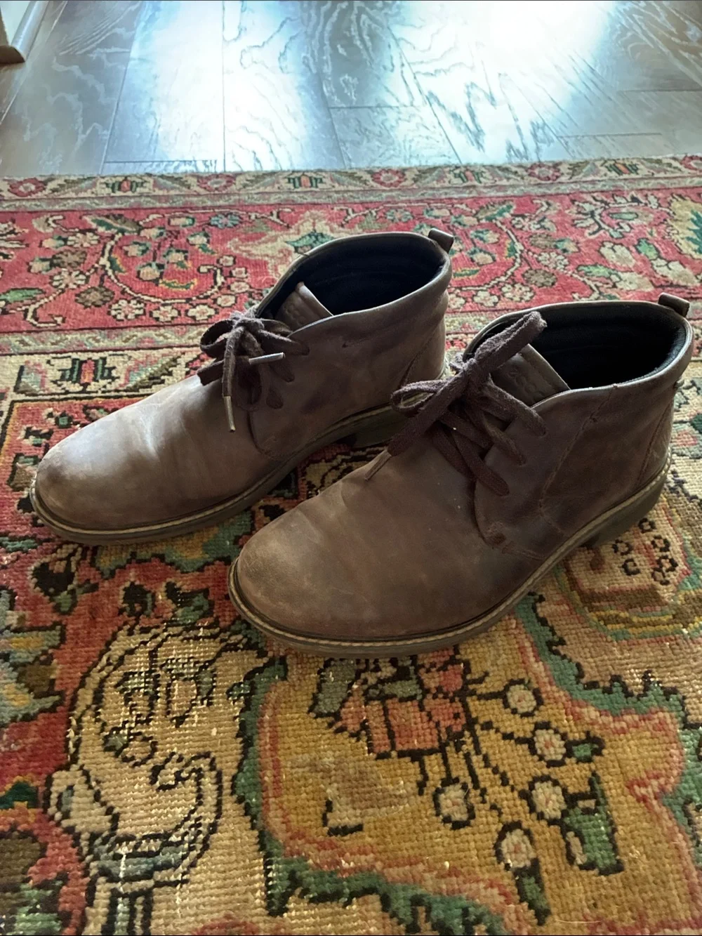 Ecco Men's Dark Brown Leather Chukka Boots